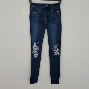 AMERICAN Eagle dark wash 360 next level stretch high rise jeggings